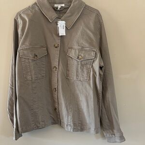 Maurices Taupe Button-Up Jacket